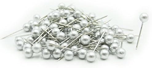 4mm head, 11mm steel needle Map / Notice board Pins-100pcs (silver)
