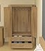 Baumhaus CMR13B Atlas Solid Oak Double Wardrobe