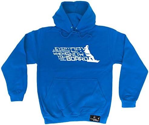 Powder Monkeez - Everyday Is An Awesome Day Snowboard Snowboarding Hoody Skiing Ski Boarding Top Goggles Birthday Gift Christmas Present - HOODIE