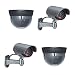 Produktbild 4 x Kamera Attrappe im Sicherheits-Set, 2 Dome Kameras, 2 CCD-Kameras, Mit LED-Licht, Verstellbarer Kamerawinkel