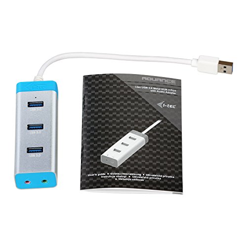 i-tec USB 3.0 HUB 3 Port Metal with Audio Adapter für Notebook Ultrabook Tablet, Windows Mac Linux - 6