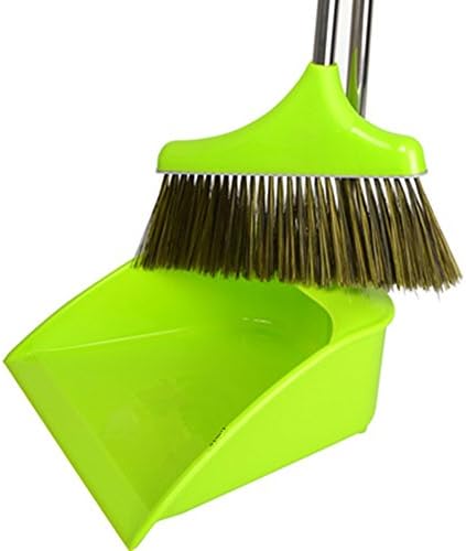 Plastic Lengthened Broom and Dustpan Set Soft Fur,F