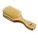 Price comparison product image Kent Mens Rectangular Satin Wood Soft White Bristle Grooming Hair Brush OS11