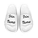 Produktbild licaso Badelatschen mit DEINEM Namen Print in Weiß Rutschfest Badeschlappen Personalisieren Unisex Männer Hausschuhe Frauen Sandalen Basic
