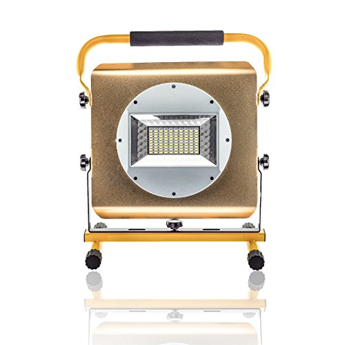 100W Gelb LED Akku-Flut-Licht,wiederaufladbar, Außenbeleuchtung, Fluter,Strahler Scheinwerfer (Gelb) - 6