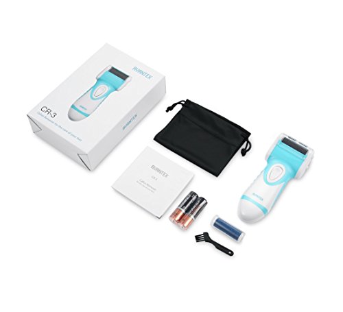 AVANTEK Elektrische Hornhautentferner Fußfeile Fußpflege Pediküre, 100% Wasserdicht, inkl. 2 Ersatzrollen und Batterie, Hocheffektive Hornhautentfernung - 7