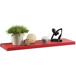 Modul'Home 6RAN792RO Etagère Flottante Panneau/MDF Rouge 75 x 22,8 x 3,4 cm
