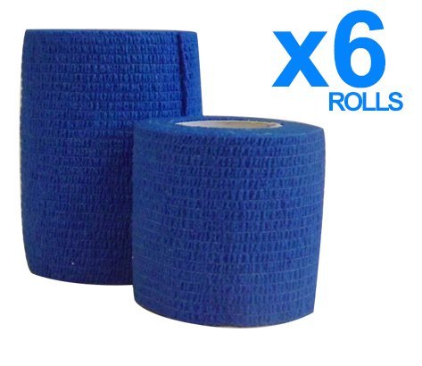 Cohesive Bandage, Blue 7.5cm x 4.5m by C.M.S Medical