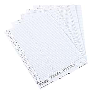 Rexel 78050 Crystalfile Printable Tab Inserts Paper, Pack of 50, White ...