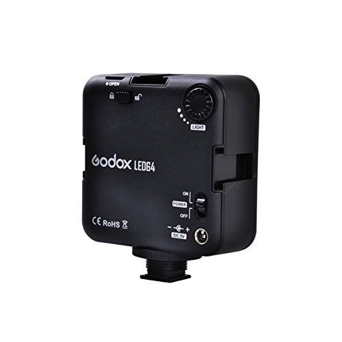 Godox LED64 260Lux Eclairage Vid  o Lampe Lumi  re Continu sur Cam  ra LED Panneau Ultra Claire Portable Dimmable Interverrouillage pour Cam  scope Vid  o et Cam  ra DSLR Appareil Photo Reflex Num  rique Canon Nikon Sony etc