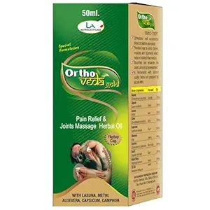 La Nutraceuticals Ortho Veda Pain Relief & Joint Massage - 50ml Herbal Oil (Pack of 2)