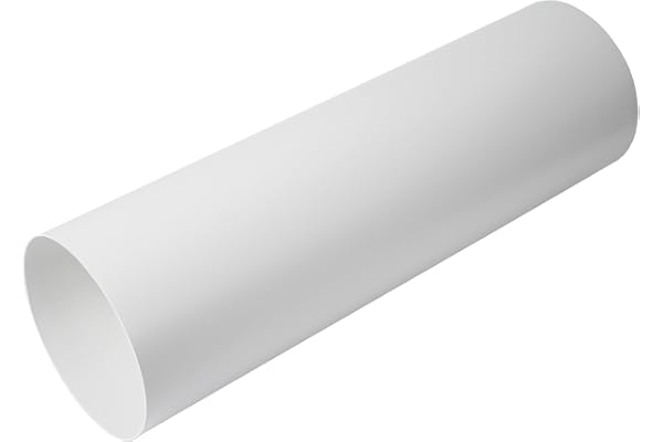 Vent Systems Ø 150 mm runt ventilationsrör – 0,5 m lång – för kanalanslutning, frånluftskanal eller matningskanal, värme- och kylventilationssystem.