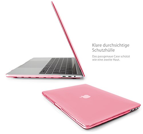 MyGadget 13 Zoll Macbook Pro Hülle -Crystal Case- (Ende 2016 mit Touchbar) Plastik Verkleidung Schutzhülle Hartschale Schutz klar Cover in Rosa - 2