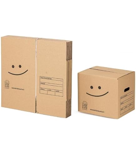 Lot Déménagement IDMENAGE : 15 Cartons 60x40x40 + 5m De Rouleau à Bulles – Cartons Renforcés Poignées Solides