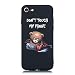 Produktbild Everainy Kompatibel für iPhone 7/iPhone 8 Hülle Silikon Bumper Gummi Neu Cover Hüllen für iPhone 7 Handyhülle Stoßfest TPU Stoßstange Schwarz Schutzhülle (Don't Touch My Phone)