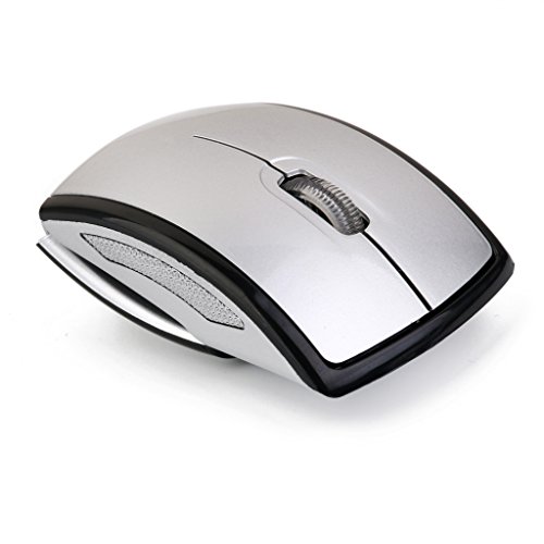 examen Sans FIl Optique Souris 2.4 GHz Pliable USB Récepteur PC Laptop Ordinateur Accessoire Mini Élégant Argent