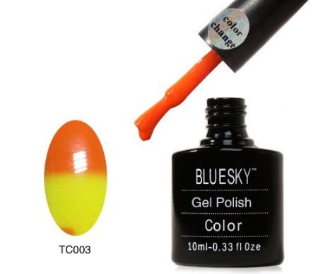 bluesky Gel Polish changing color chameleon gel polish (003 ORANGE TO YELLOW)