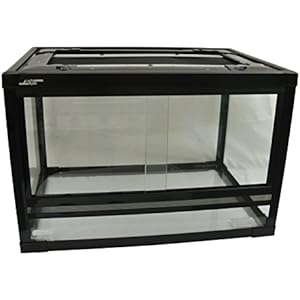 Lucky Reptile HT-64 Herp-Tarrium Glasterrarium mit Kunststoffrahmen, 60 x 40 x 40 cm