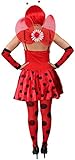 Sexy Marienkäferkleid für Damen | Marienkäfer-Kostüm & Käfer-Kostüm für Damen | Erwachsenen Outfit für Fasching & Karneval - 