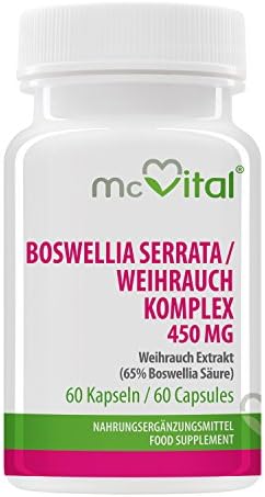 Frankincense Boswellia Serrate Complex – 450 mg – extract (65% Boswellia Acid) – 60 Capsules