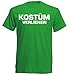 Produktbild nation Karneval Fasching T-Shirt Köstüm viele Motive zur Auswahl Notarzt Teufel Matrose Cowboy Indianer Pilot Hippie (2XL, Verliehen - Grün)