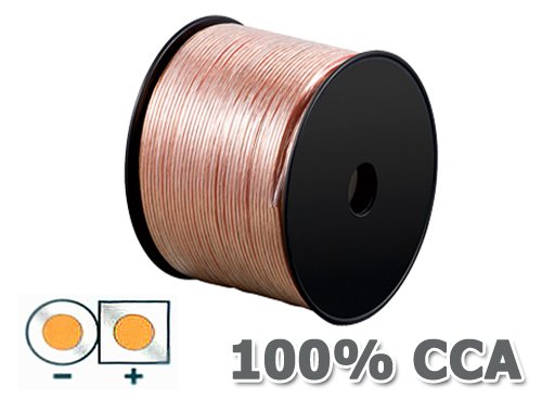 Preisvergleich Produktbild 20m Lautsprecherkabel 2 x 4,0mm² transparent