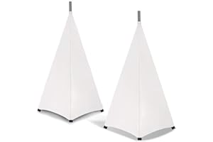 Gokelomg Universale DJ luce altoparlante supporto copertura doppio laterale treppiede supporto gonna scrim copertura materiale estensibile 2 pezzi