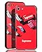 Price comparison product image SUP Pistol Case [ compatible with Apple iPhone 7/8, in red ] SUPREME Cover with cash gun design - Backside with original tempered glass 9H