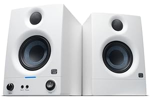 PreSonus Eris 3.5 Gen 2, Altoparlanti Attivi da Scrivania 3.5" per Multimedia, Gaming, Produzione Musicale di Qualità Studio, Potenza 50 W - Bianco