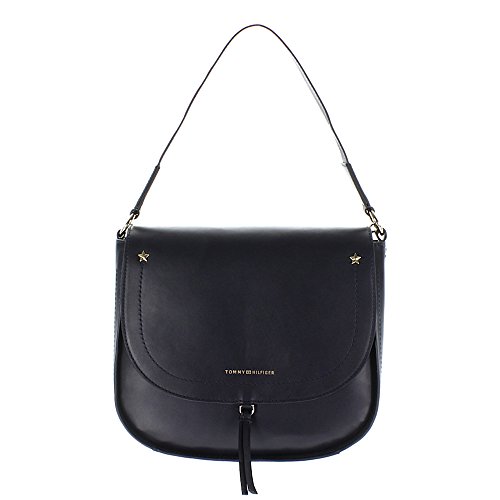 Preisvergleich Produktbild Tommy Hilfiger City Leather Satteltasche navy 27cm