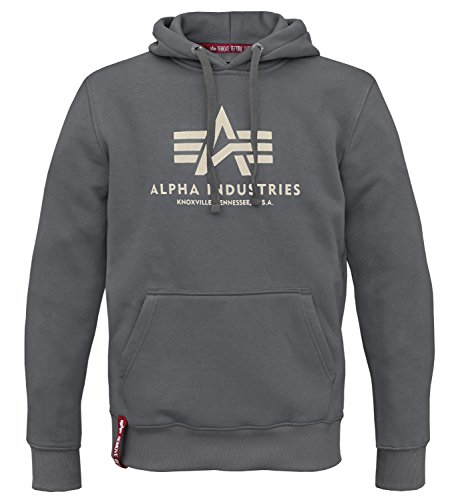 Alpha Ind. Basic Sudadera con Capucha Sudadera Greyblack XXXL