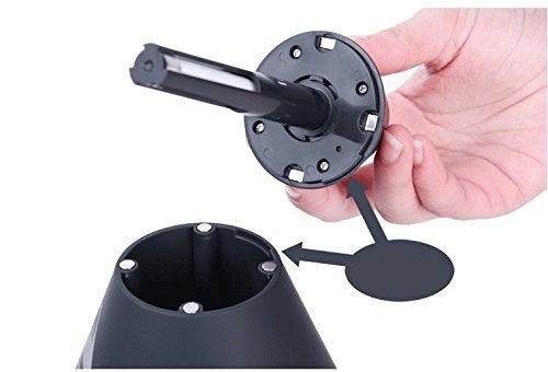 Itian 160ml USB Vulkan Mini-Luftbefeuchter, Berührungsbildschirm Schalter mit Farbe LED Leuchten Wechseln, ideal für Büro, Babyzimmer und Schlafzimmer (Schwarz) - 4