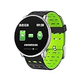 Fuibo Smartwatch Fitness-Tracker, Smart Watch gehärtetes Glas Pulsmesser Männer Frauen für IOS und Android Sport Uhr (D)