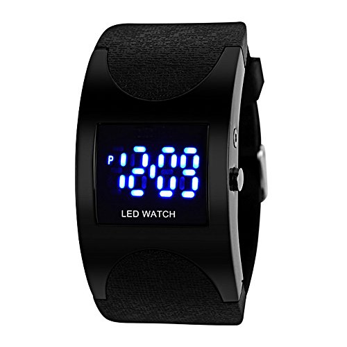 Eastlion Mnner im Freien wasserdichte Sport-bogenfrmigen LED-Digitaluhr Schwarz Eastlion Mnner im Freien wasserdichte Sport-bogenfrmigen LED-Digitaluhr Schwarz