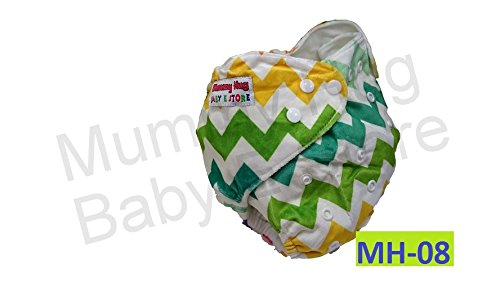 Mummy Hug® Baby Washable Reusable Pocket Nappy Cover Liner Insert Suits Birth To Potty + Free Insert (MH-08)