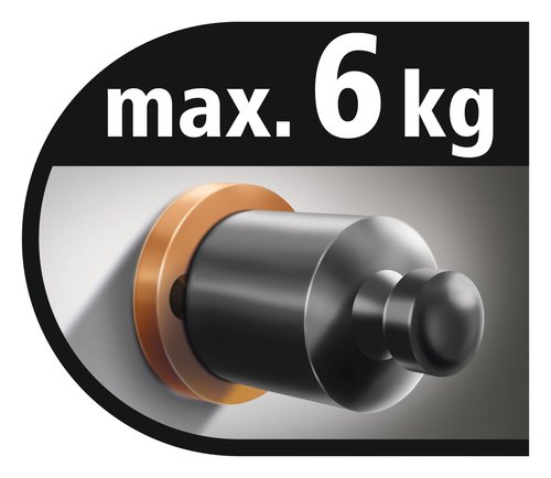 tesa Premium-Haken, selbstklebend, hält bis zu 6kg, rund, Edelstahl - 8