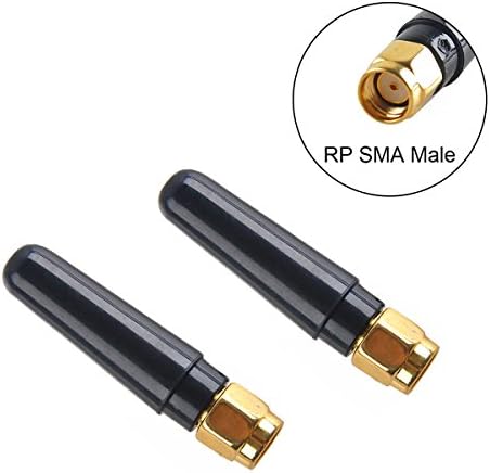 5.8G FPV Antenna 2pcs 2.4G Dipole Whip FPV Antennae 2dbi 50ohm RP-SMA Male for FPV Multicopter