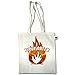 Produktbild Feuerwehr - Feuer Flammen Firefighter - Unisize - Natural - XT600 - Fairtrade Henkeltasche / Jutebeutel mit langen Henkeln