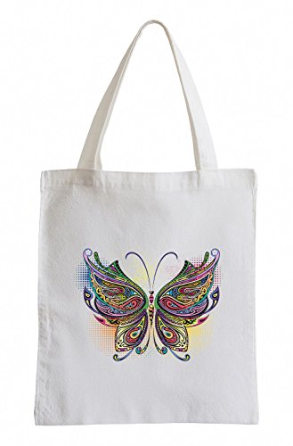 PixxprintRaxxpurl Flowerpower Butterfly Fun Jute Bag