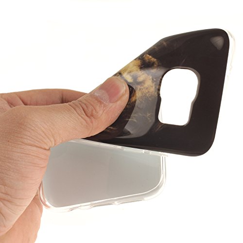 Galaxy S7 Edge Hülle,Galaxy S7 Edge Case [Scratch-Resistant] , Cozy Hut Galaxy S7 Edge Ultra Slim Perfect Fit Der König der Löwen Design Muster Malerei TPU Clear Transparent Protective back Hülle Hüllen Beschützer Haut Case Tasche Schutz Etui Schutzhüllen Hülle Case for Samsung Galaxy S7 Edge – Löwe - 5