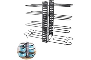 Y-NUT Porta coperchi pentole con 8 divisori per armadio da cucina, porta padelle salvaspazio, pot rack, divisori cucina, accessori cucina salvaspazio, organizer cucina, salva spazio per cucina