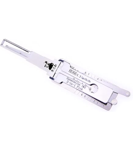 Kw5 2 In 1 Lock Pick And Decoder Tool, Iron Master Key Decoder, Professional Locksmith Tool Car Key Reader, Stainless Steel Auto Lock Picking Kit For Beginners