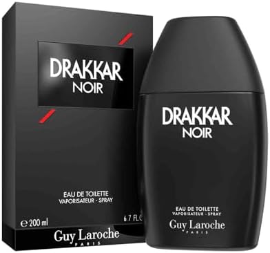 Drakkar Noir di Guy Laroche - Iconica Fragranza d'Autore - Eau de Toilette- Mix di Fougère e Spezie Aromatiche - Colonia da Uomo a Lunga Durata - Fragranza da Giorno e da Sera, 200 ml