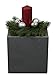 Produktbild PFLANZWERK® Pflanzkübel XMAS EDITION CUBE Grau 23x23x23cm Weihnachtsset *Frostbeständig* *UV-Schutz* *Qualitätsware*