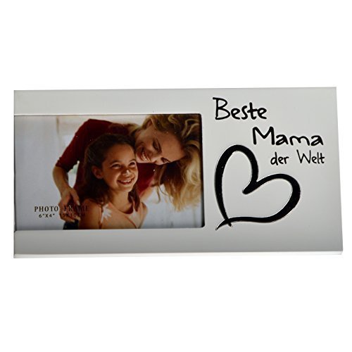 1x Bilderrahmen weiß neu Weihnachtsgeschenk Fotorahmen Valentinstag persönlich (Beste Mama)
