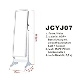 ZNL Spiegelschmuckschrank Schmuckschrank Standspiegel Spiegelschrank Spiegel weiß 158cm JCYJ07 Weiss - 6