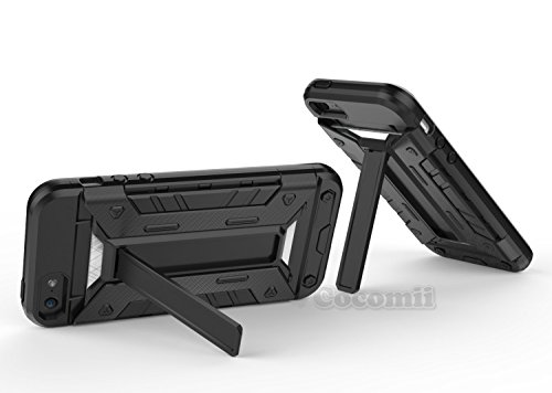 Cocomii Transformer Armor iPhone SE 5S 5C 5 Funda NUEVO  Robusto  Superior Incorporado Cartera Soporte Antichoque R  gido Caja  Militar Defensor  Cuerpo Completo Doble Capa S  lido Case Carcasa   NEW  Heavy Duty  Premium Built-in Multi Card Holder Kickstand Shockproof Hard Bumper Shell  Military Defender  Full Body Dual Layer Rugged Cover for Apple iPhone SE 5S 5C 5  T Red 