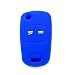 Produktbild OpelDunkelBlauR050 - INION® 2 Tasten Silikonhülle mit Farben nach Wahl. Schutz Hülle  Schlüsselhülle Etui Key Cover Silikon Schlüsseletui Schutzüberzug Für Opel Klappschlüssel, Fernbedienung, Autoschlüssel (Dunkel Blau (R050)