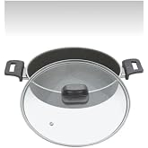 Kalın Granit Yanmaz Yapışmaz Basık Karnıyarık Pilav Tenceresi 24cm
