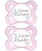 MAM Style - I Love Mummy & I Love Daddy Soother Twin Pack - 0m+ (Pink)